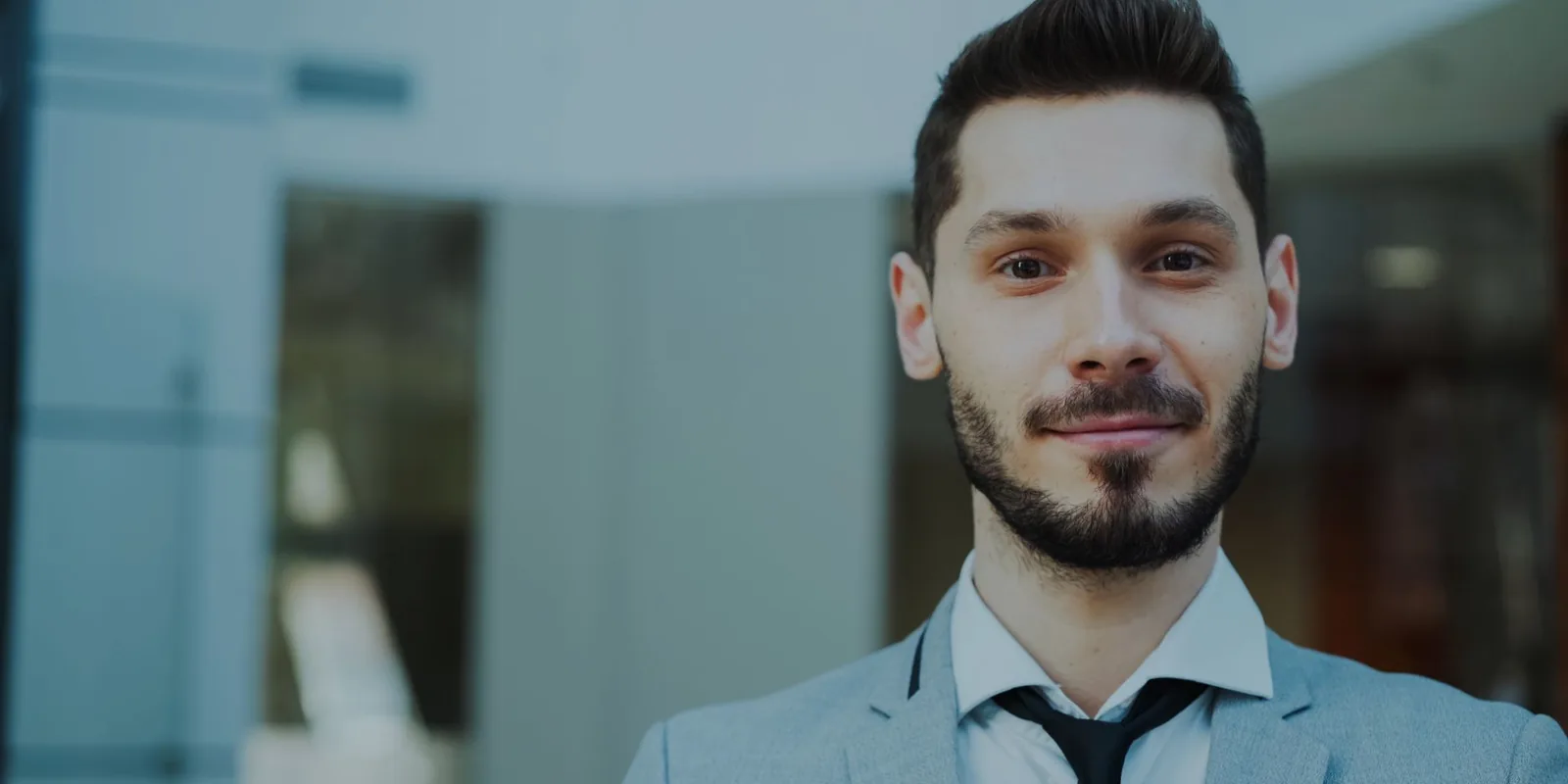 Portrait of a confident business professional in a modern office setting