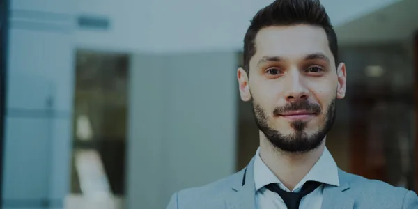 Portrait of a confident business professional in a modern office setting