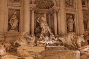 trevi fountain, fountain, architecture